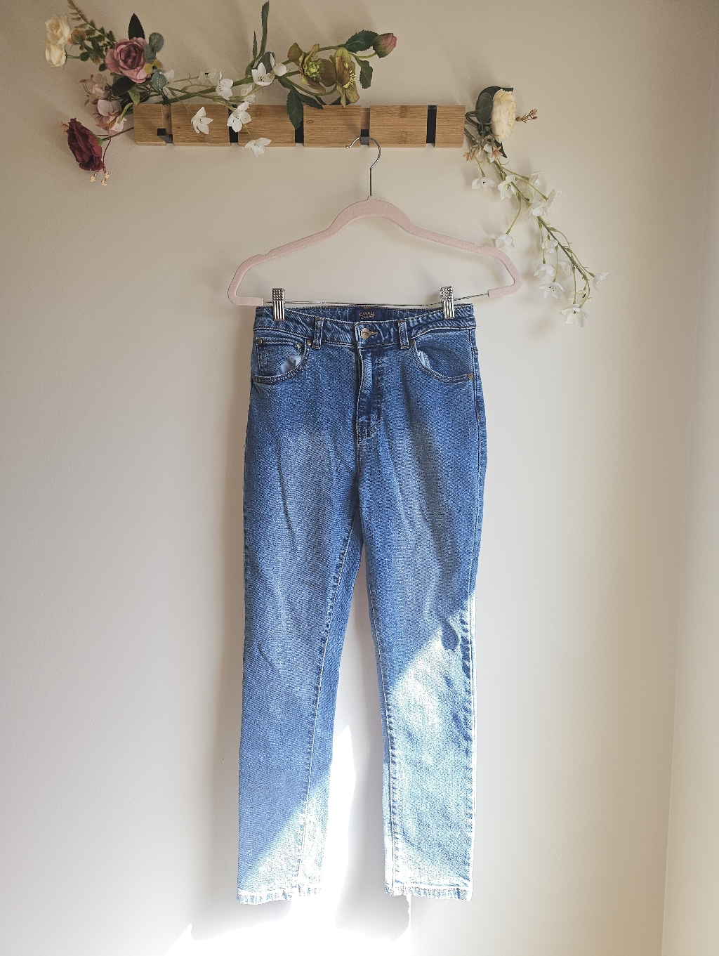 Cavalli Class High-Rise Blue Straight-Leg Cotton Jeans Size 27